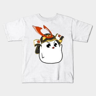 Birb-san in Samurai helmet Kids T-Shirt